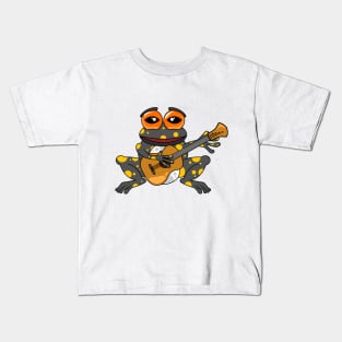 Crazy frog is playing the guitar Kids T-Shirt